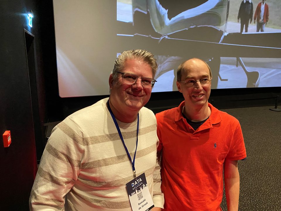 Ronald de Groot with Ola Hallengren at Data Saturday Holland